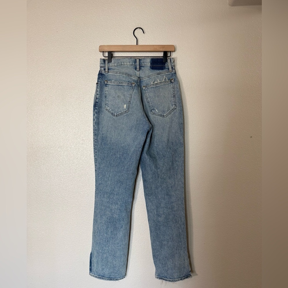 Abercrombie 90s Straight Ultra High Rise Curve Love Split Hem Jeans 27 - Picture 3 of 7